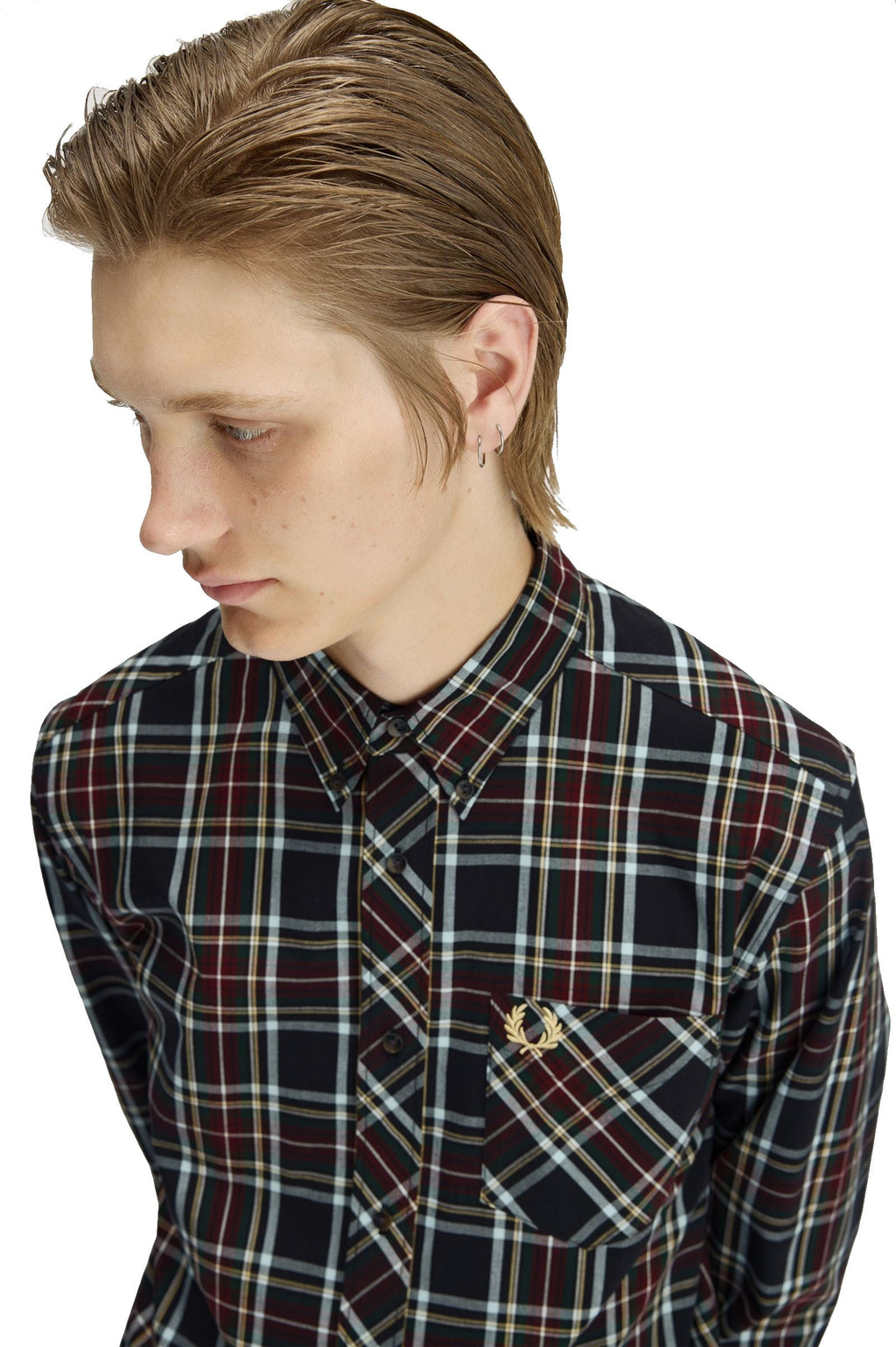 Fred Perry Classic Tartan Shirt Black