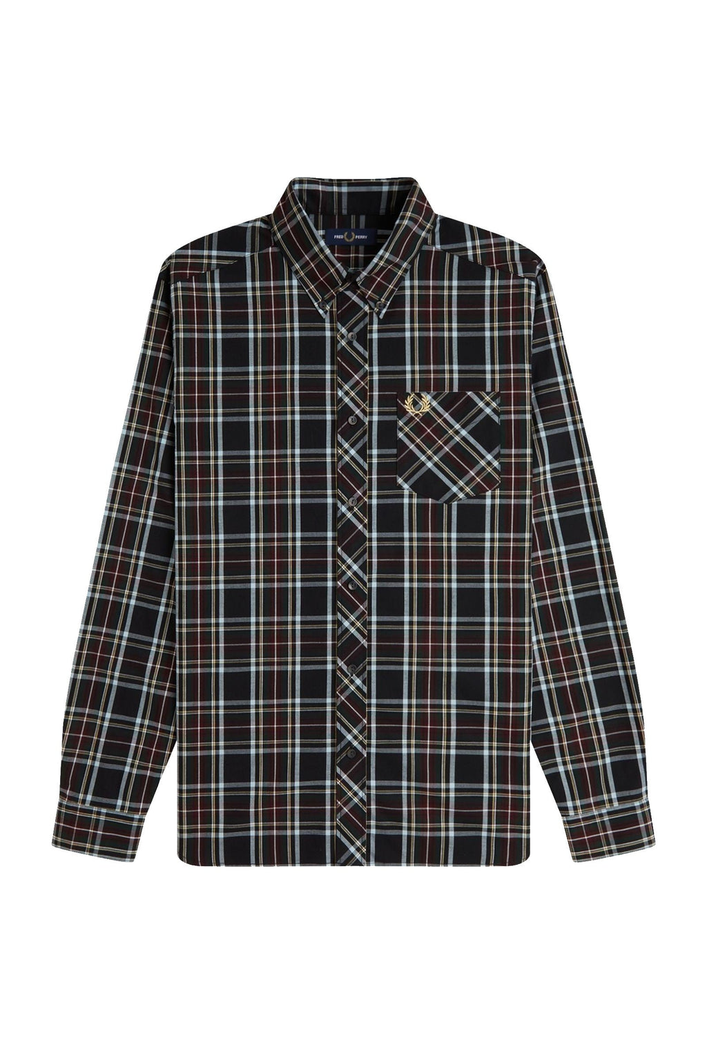 Fred Perry Classic Tartan Shirt Black