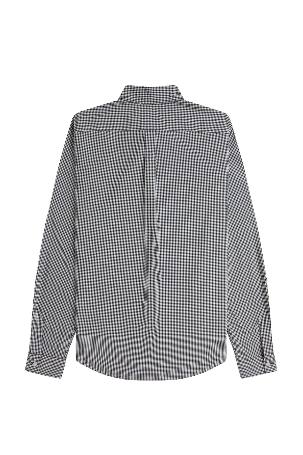 Fred Perry Micro Gingham Shirt Black