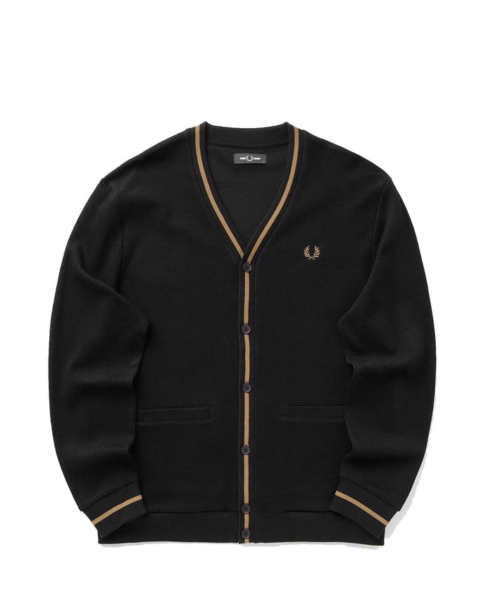 Fred Perry Cardigan Tipped Pique Texture