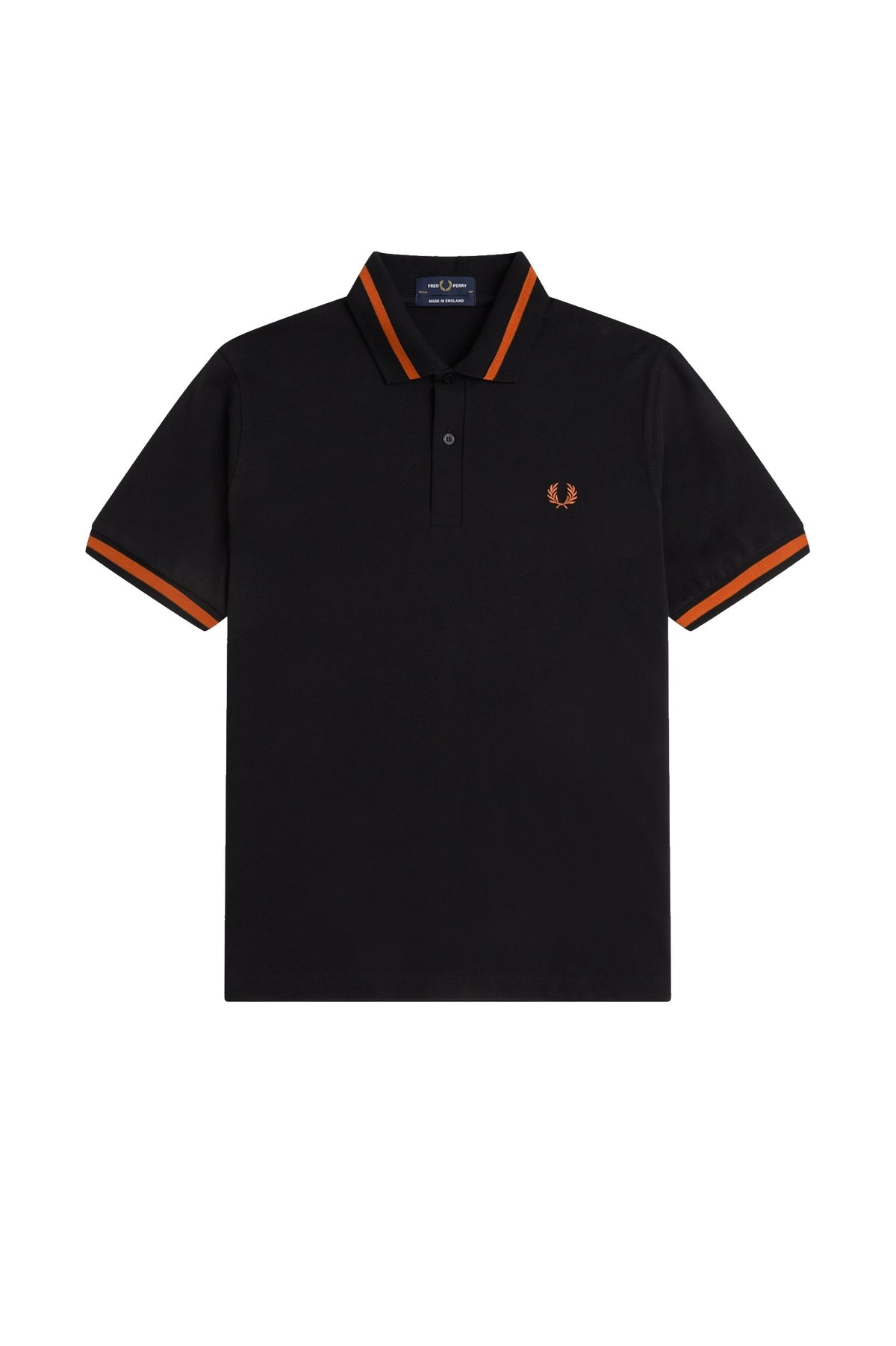 Fred Perry Reissues Original Single Tipped M2 Polo Black / Summer Clay