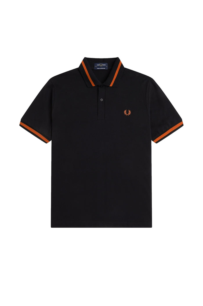 Fred Perry Reissues Original Single Tipped M2 Polo Black / Summer Clay