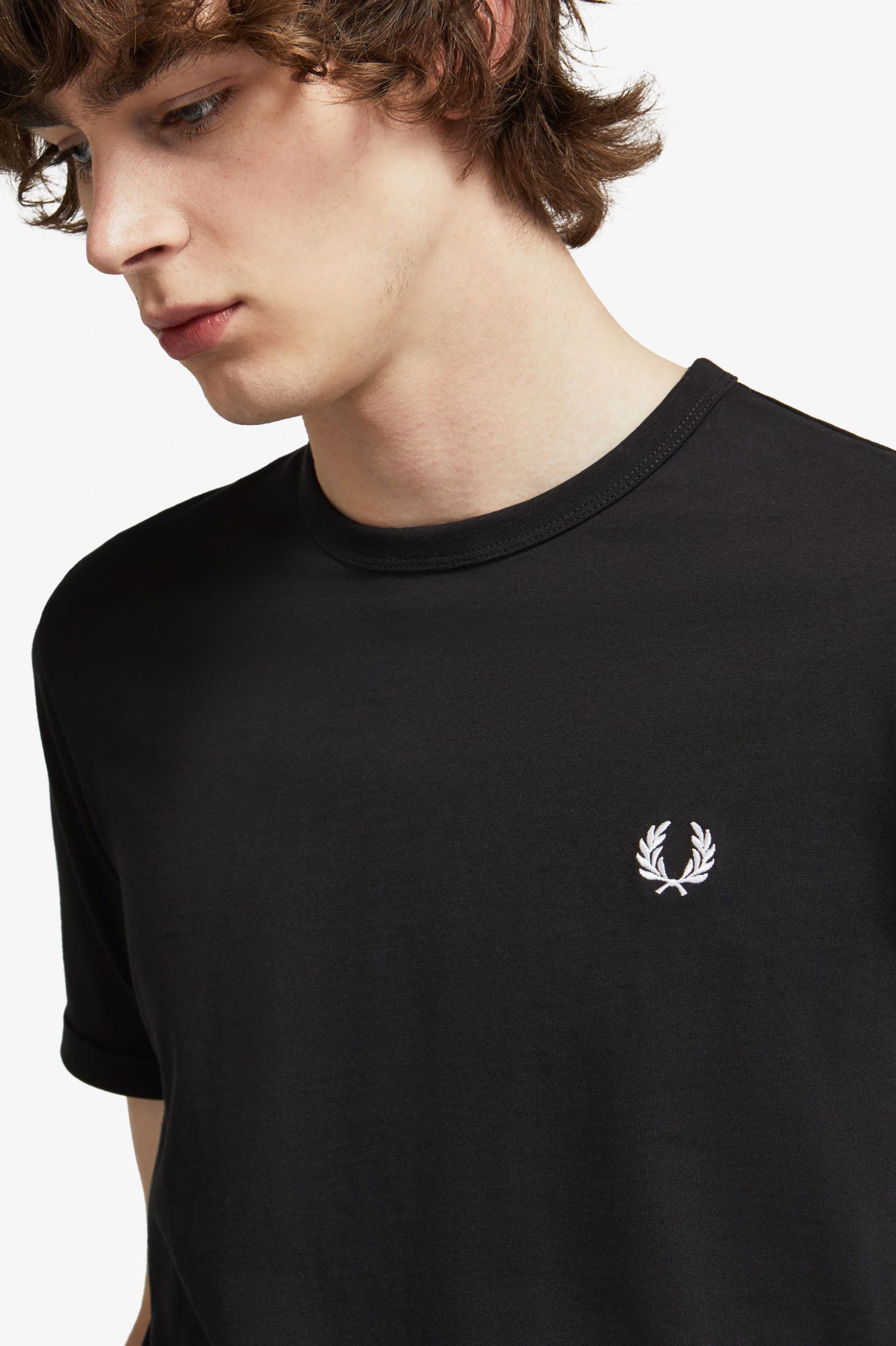 Fred Perry Ringer T-Shirt Black