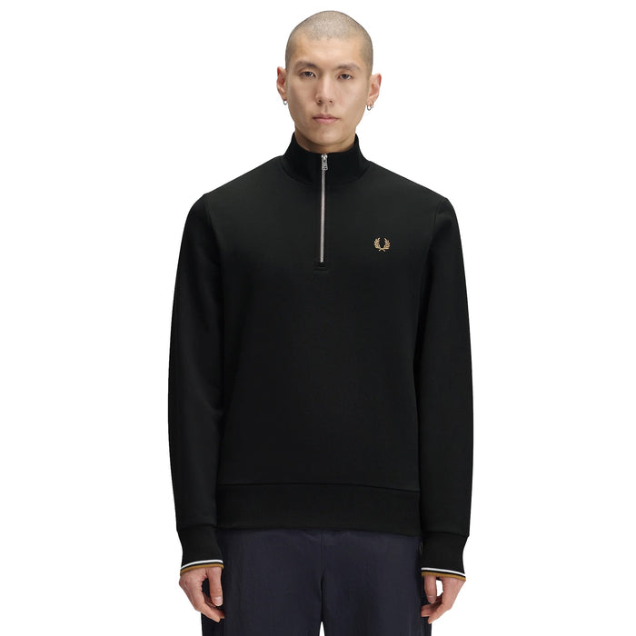 Fred Perry Sudadera Media Cremallera Night Green