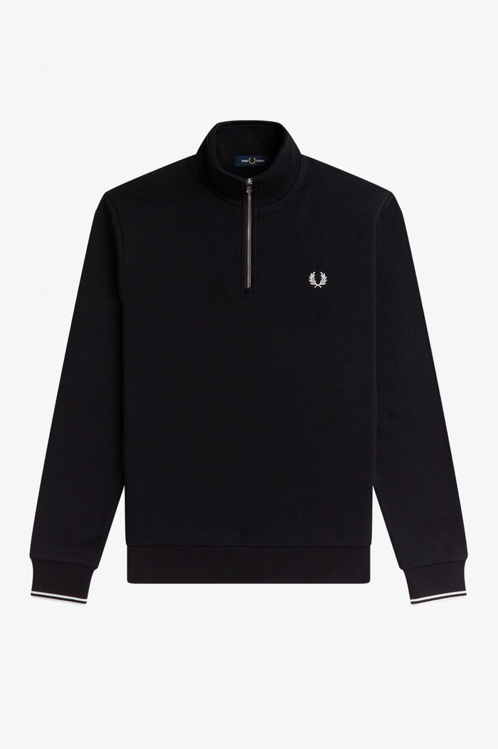 Fred Perry Half Zip Sweatshirt Black