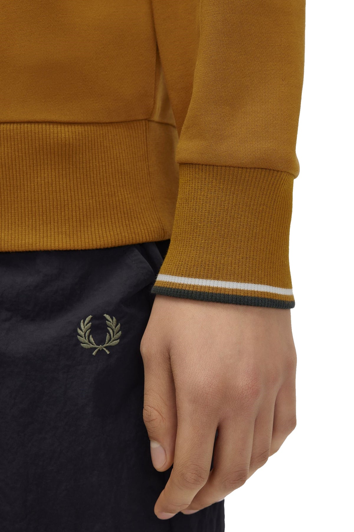 Fred Perry Sudadera Media Cremallera Dark Caramel