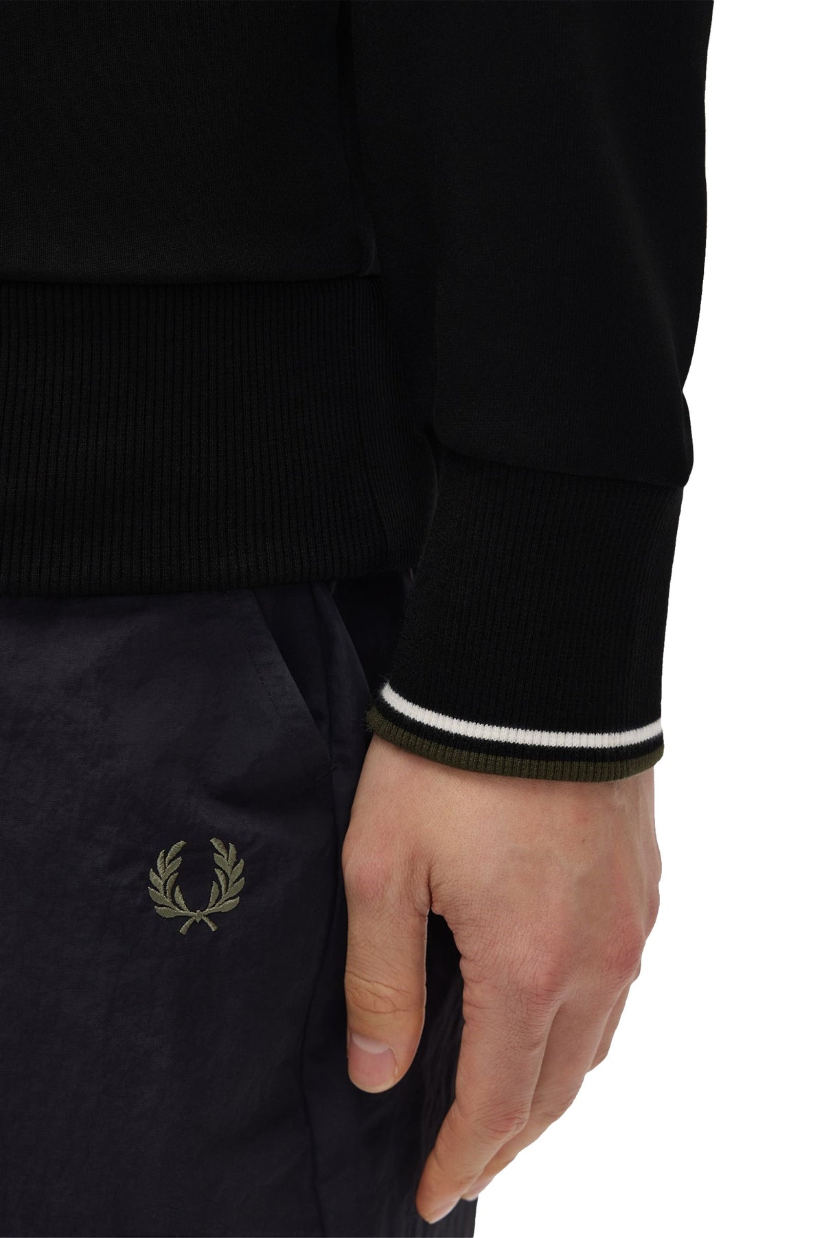 Fred Perry Sudadera Media Cremallera Black / Ecru