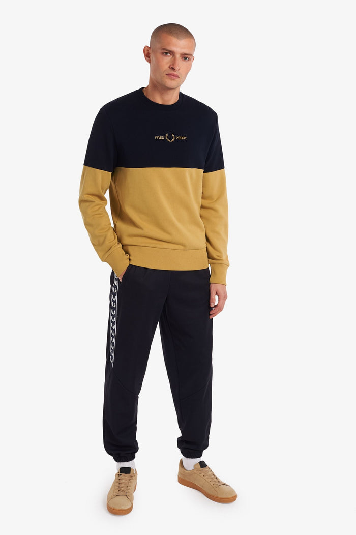 Fred Perry Colour Block Sweatshirt Desert
