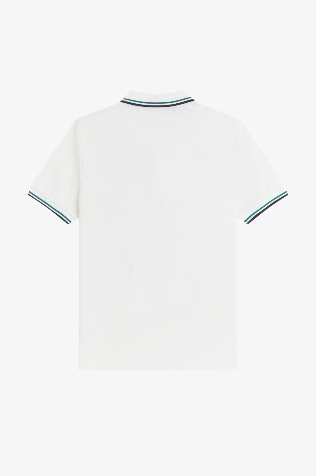 Fred Perry Slim Fit Twin Tipped Polo Snow White / Sport Green / Navy