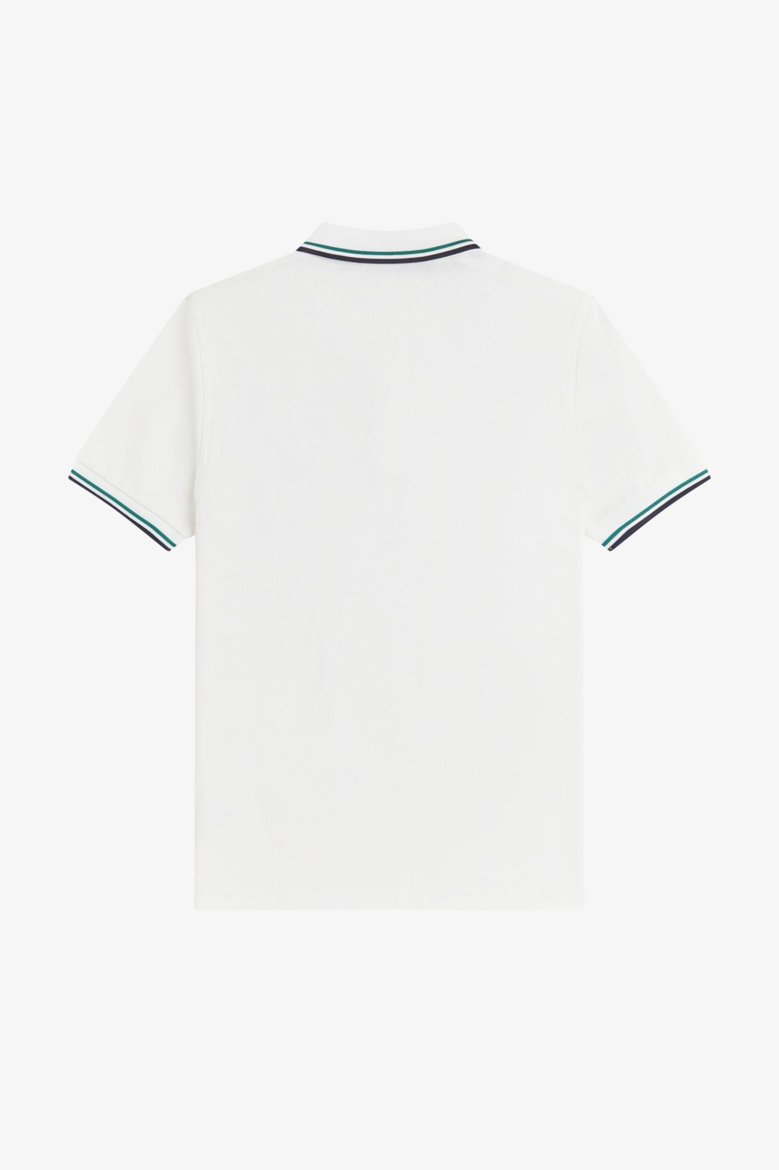 Fred Perry Slim Fit Twin Tipped Polo Snow White / Sport Green / Navy