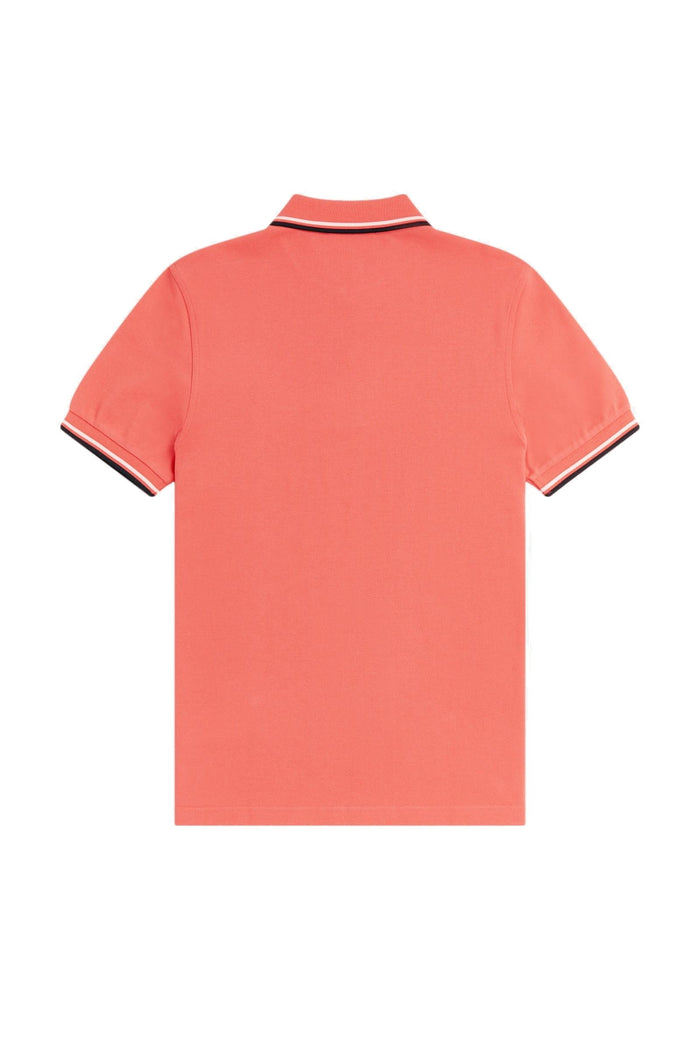 Fred Perry Slim Fit Twin Tipped Polo Strawberry Cream / Ecru / Black