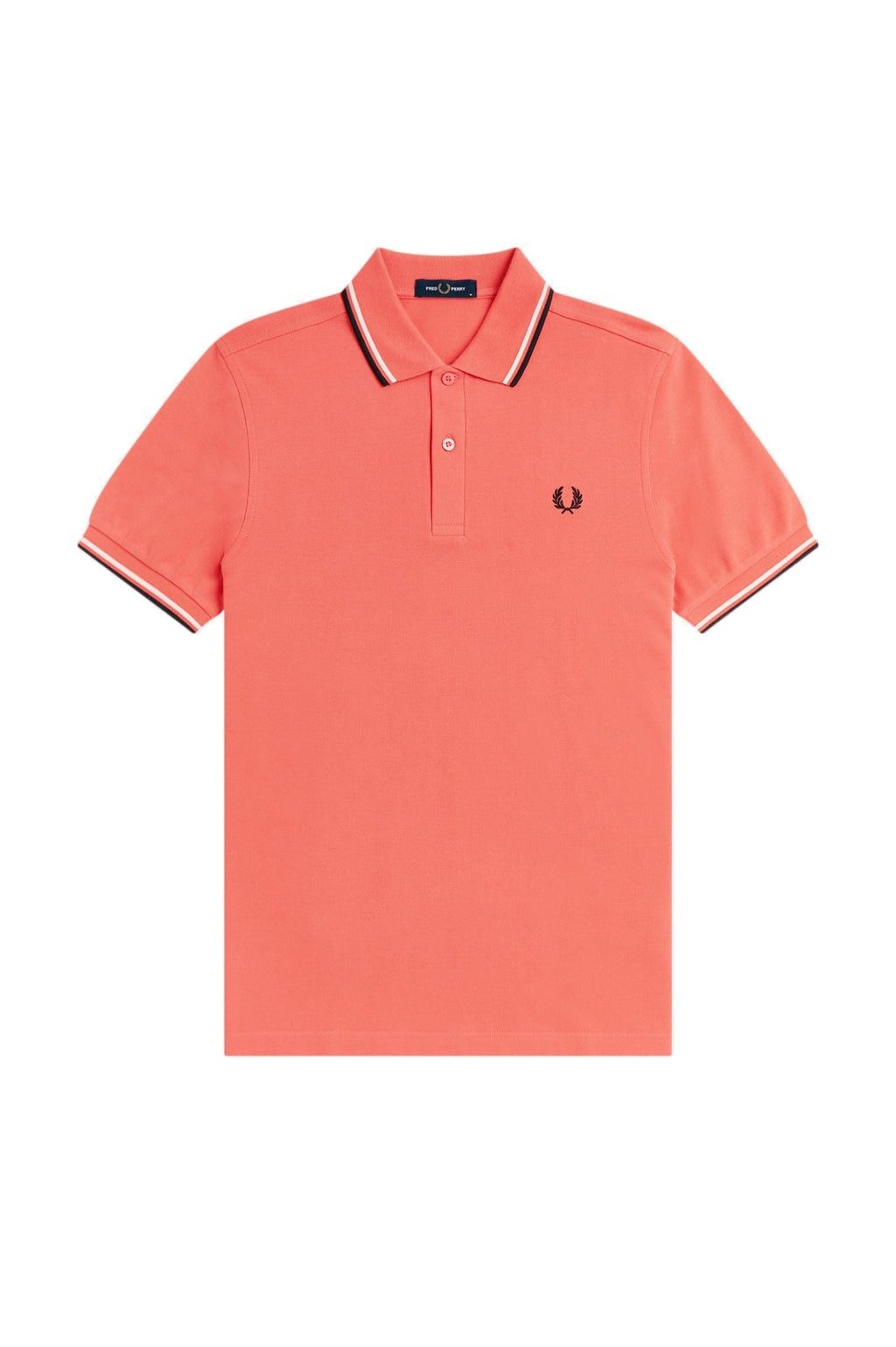 Fred Perry Slim Fit Twin Tipped Polo Strawberry Cream / Ecru / Black
