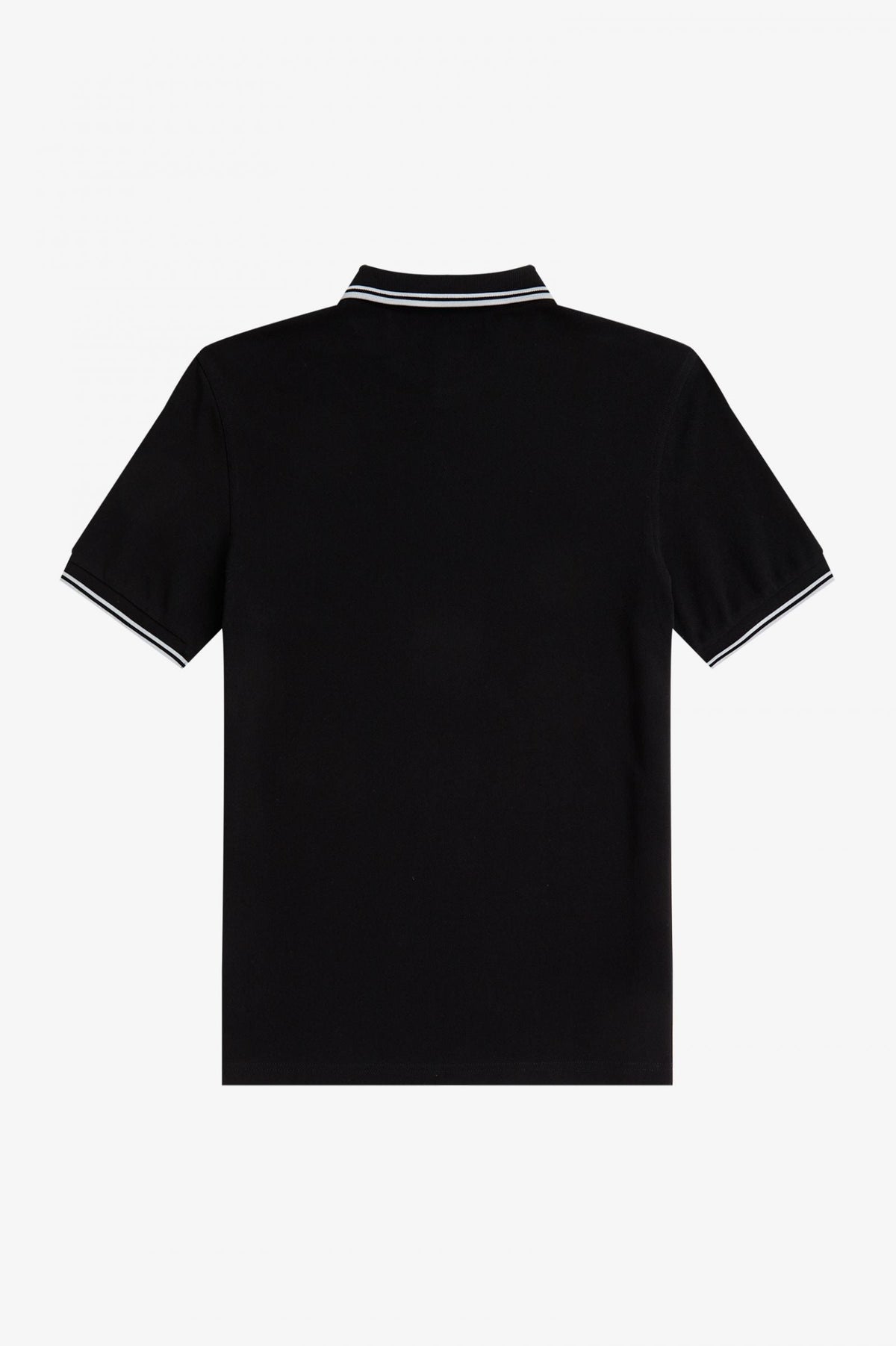 Fred Perry Slim Fit Twin Tipped Polo Black White White