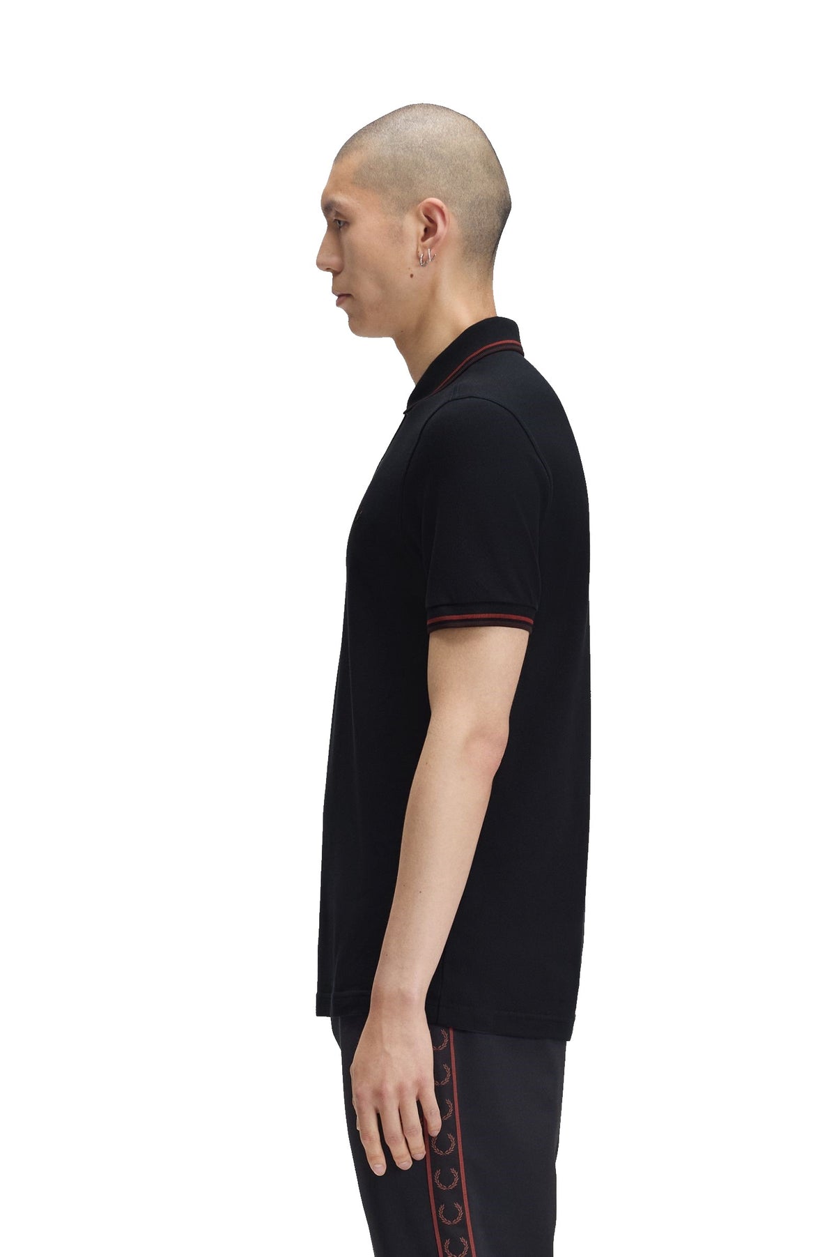Fred Perry Slim Fit Twin Tipped Polo Navy / Brandy / Rich Brown