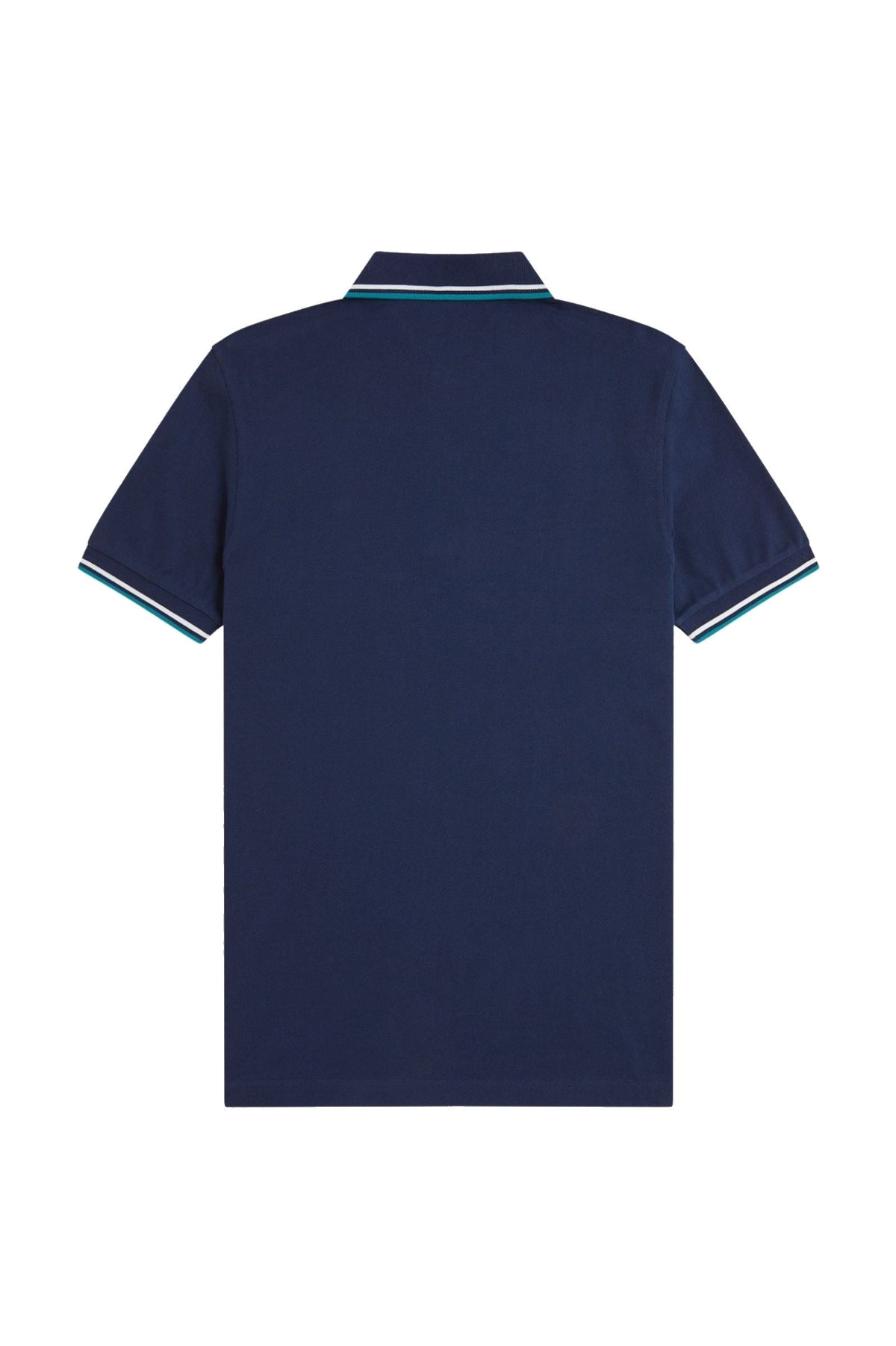 Fred Perry Slim Fit Twin Tipped Polo Tennis Blue / Snow White / Deep Mint