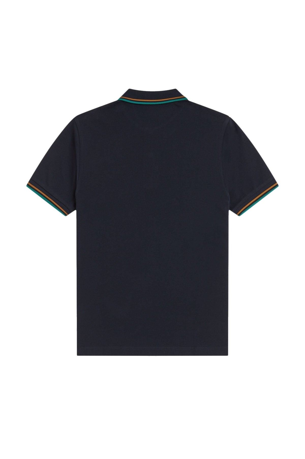 Fred Perry Slim Fit Twin Tipped Polo Navy / Dark Caramel / Sport Green