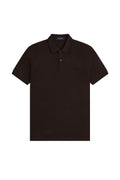 Fred Perry Slim Fit Twin Tipped Polo Rich Brown / Black / Black