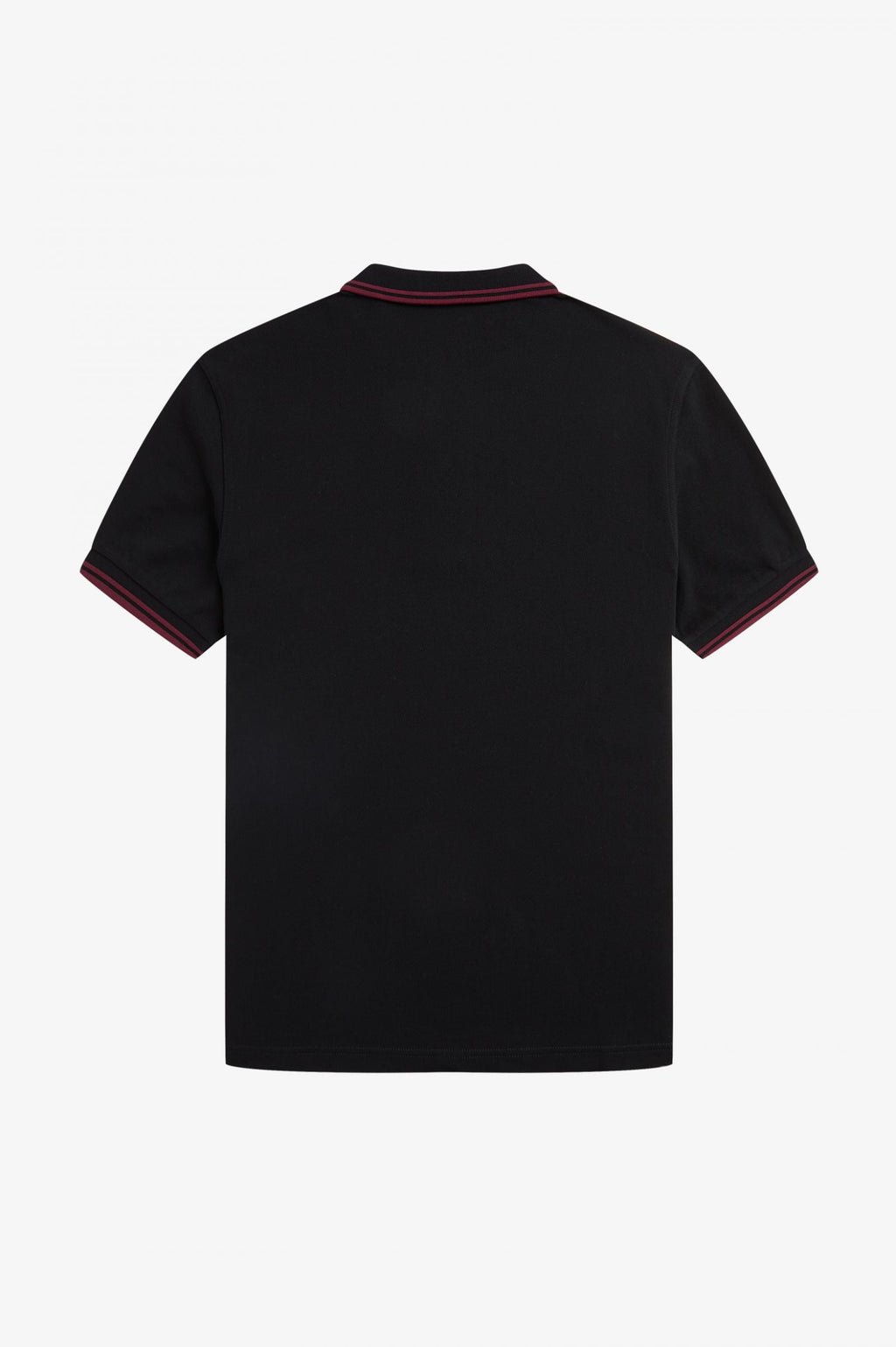 Fred Perry Slim Fit Twin Tipped Polo Black / Burnt Red / Burnt Red