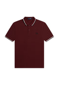 Fred Perry Slim Fit Twin Tipped Polo Oxblood / Crudo / Black