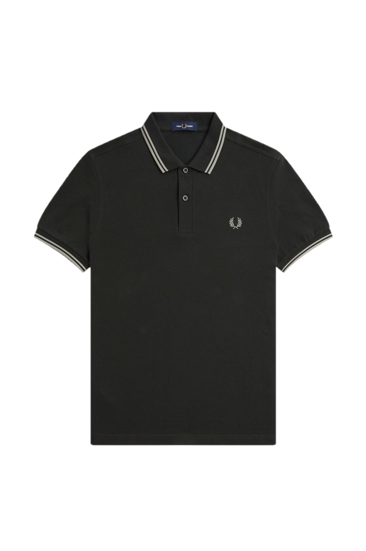 Fred Perry Slim Fit Twin Tipped Polo Night Green / Seagrass / Seagrass
