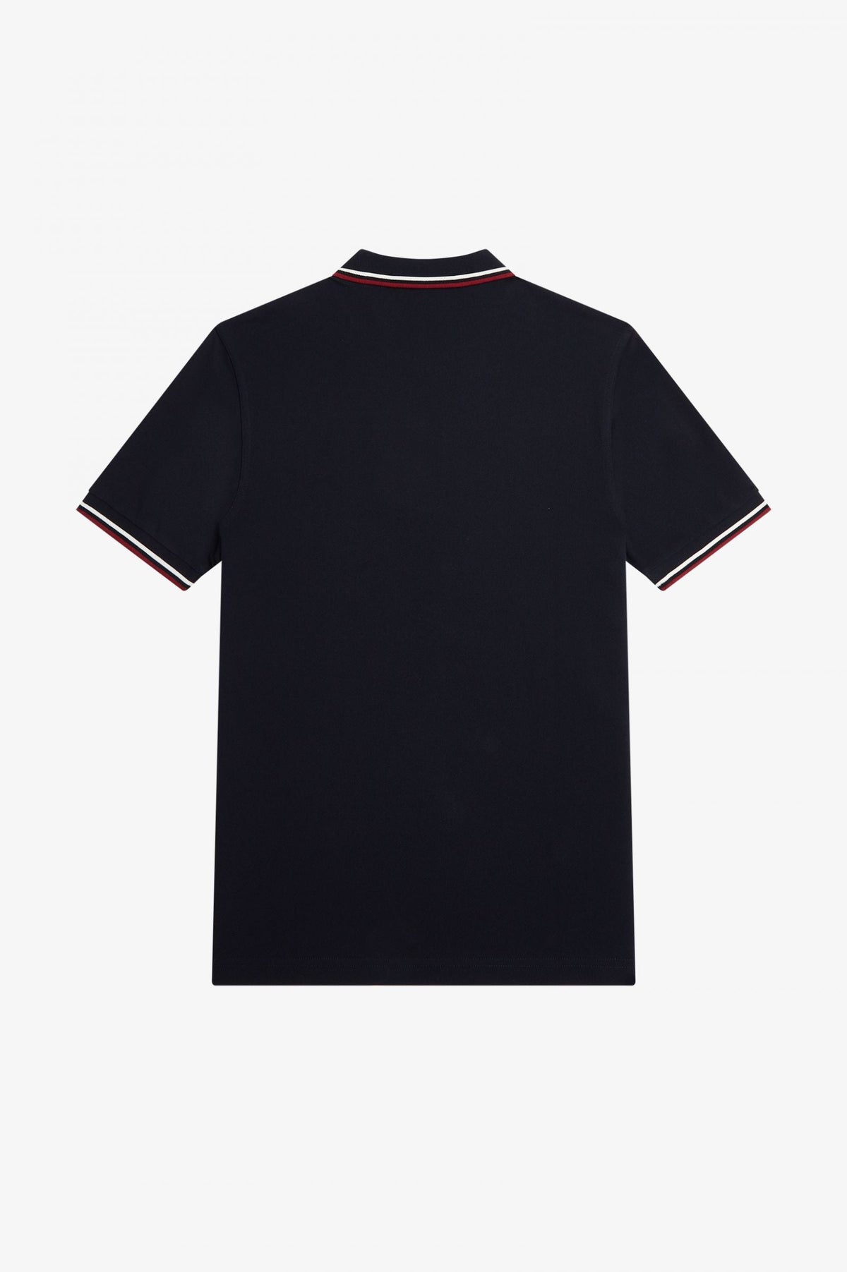 Fred Perry Slim Fit Twin Tipped Polo Navy / Snow White / Burnt Red