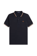 Fred Perry Slim Fit Twin Tipped Polo Navy / Ecru / Nut Flake