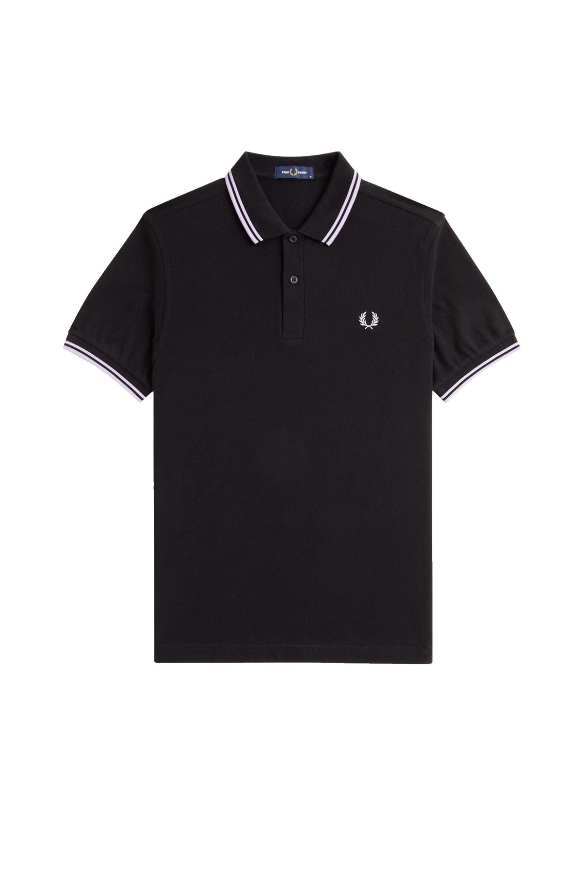 Fred Perry Slim Fit Twin Tipped Polo Black / Ultra Violet / Ultra Violet