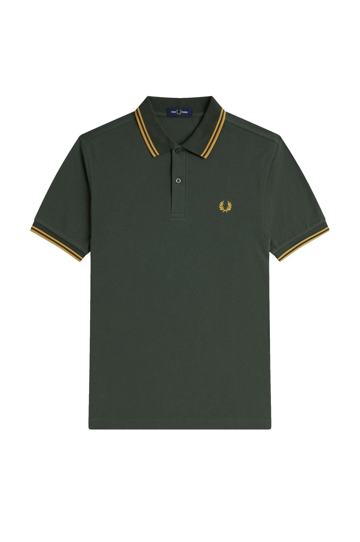 Fred Perry Slim Fit Twin Tipped Polo Court Green / Honeycomb / Honeycomb