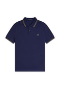 Fred Perry Slim Fit Twin Tipped Polo French Navy / Olive Mint / Olive Mint