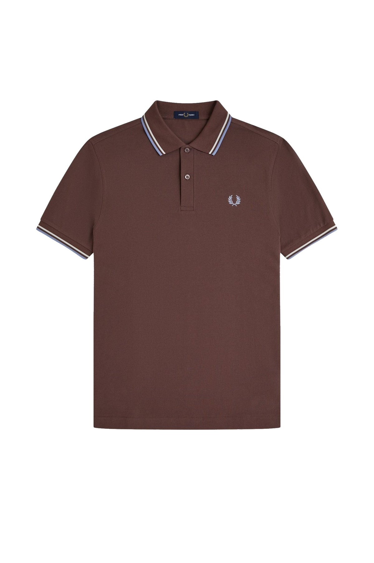 Fred Perry Slim Fit Twin Tipped Polo Carrington Brick / Ecru / Light Smoke