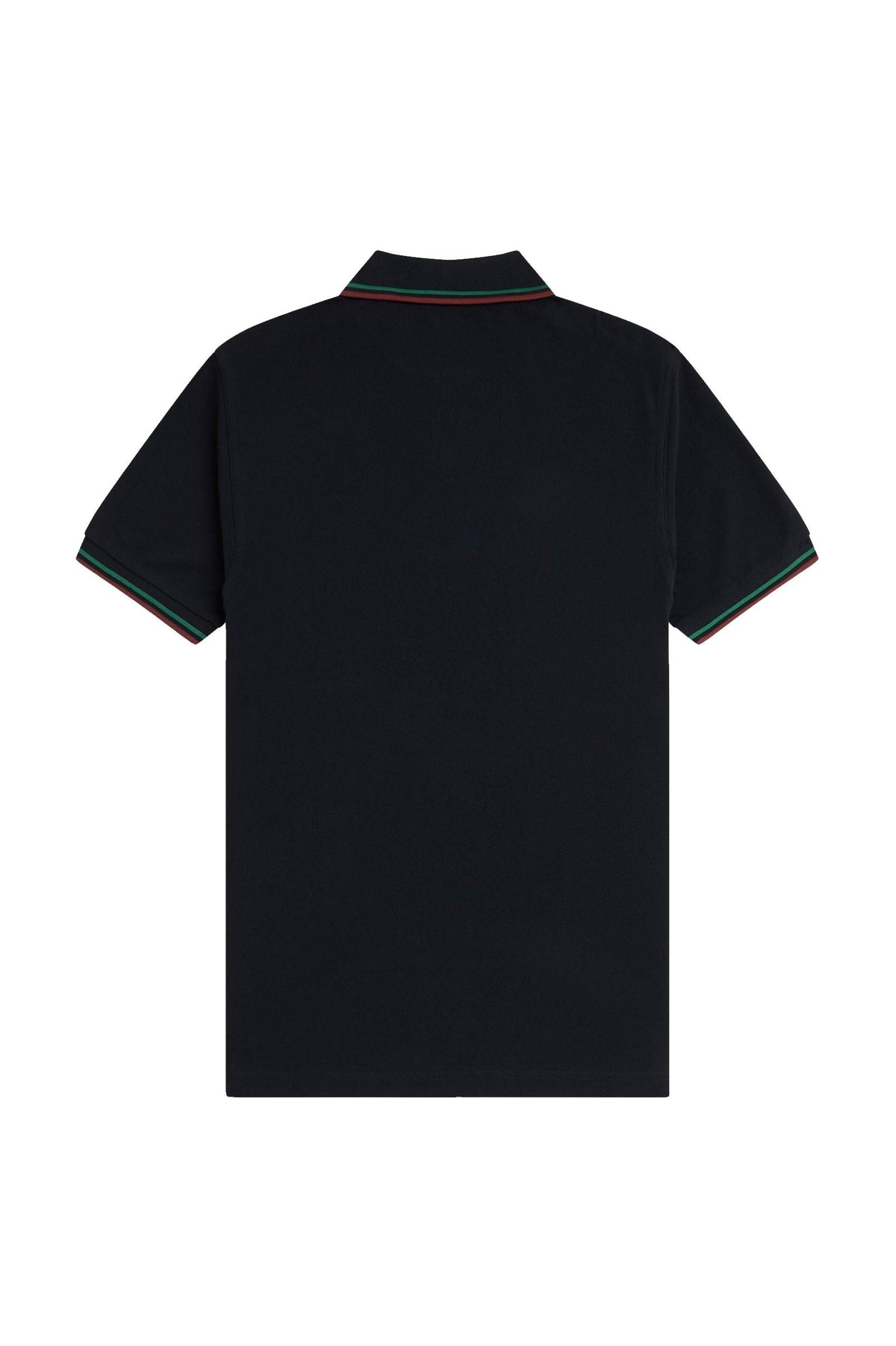 Fred Perry Slim Fit Twin Tipped Polo Navy / Sport Green / Burnt Red
