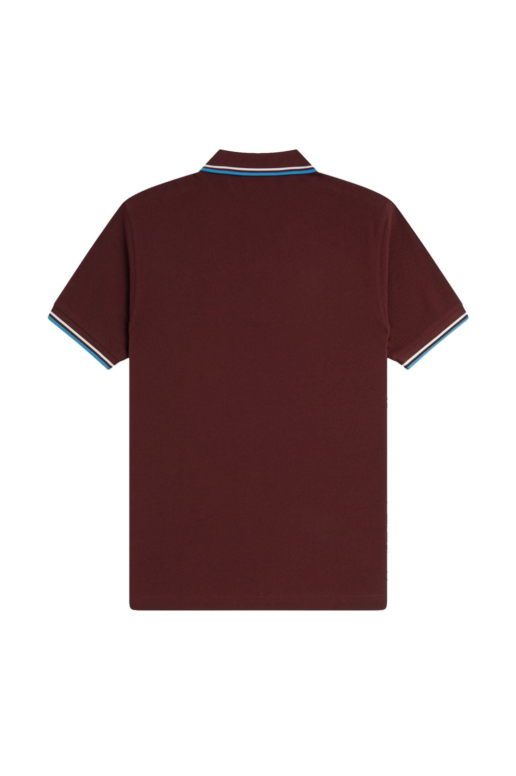 Fred Perry Slim Fit Twin Tipped Polo Oxblood / Ecru / Court Blue