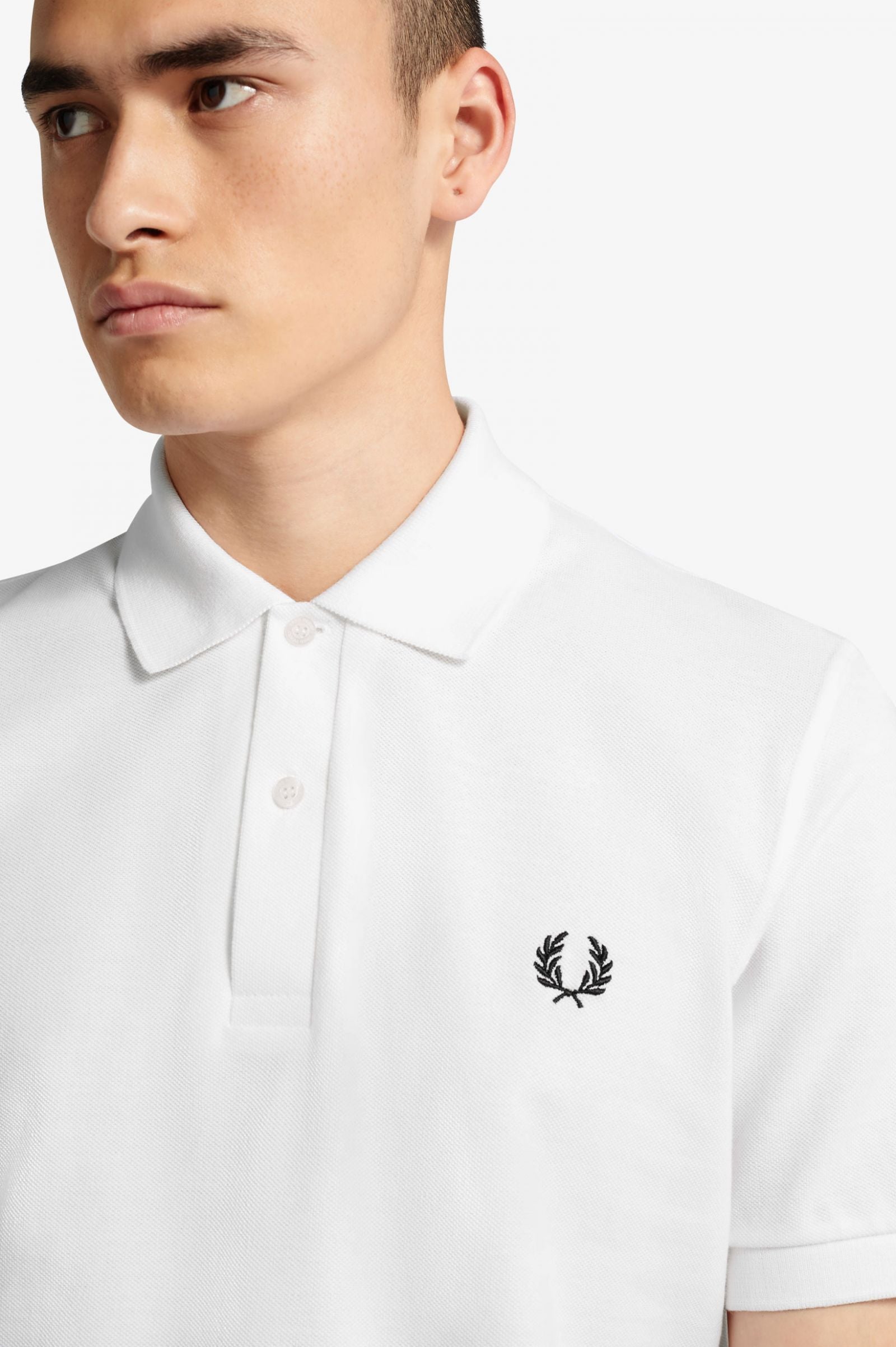 Fred Perry Reissues Original Plain Polo White Navy