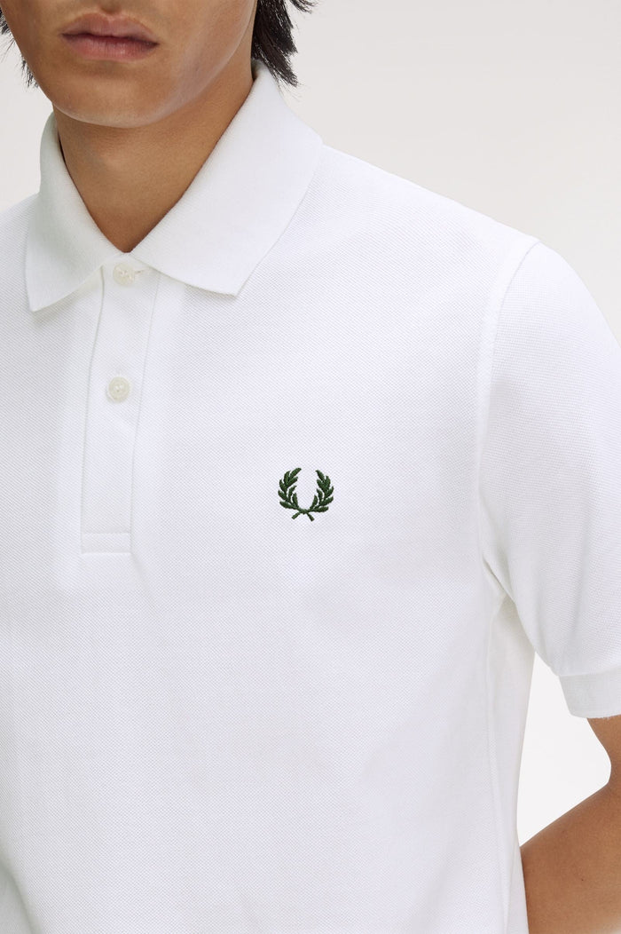 Fred Perry Reissues Original Plain Polo White / Tartan Green
