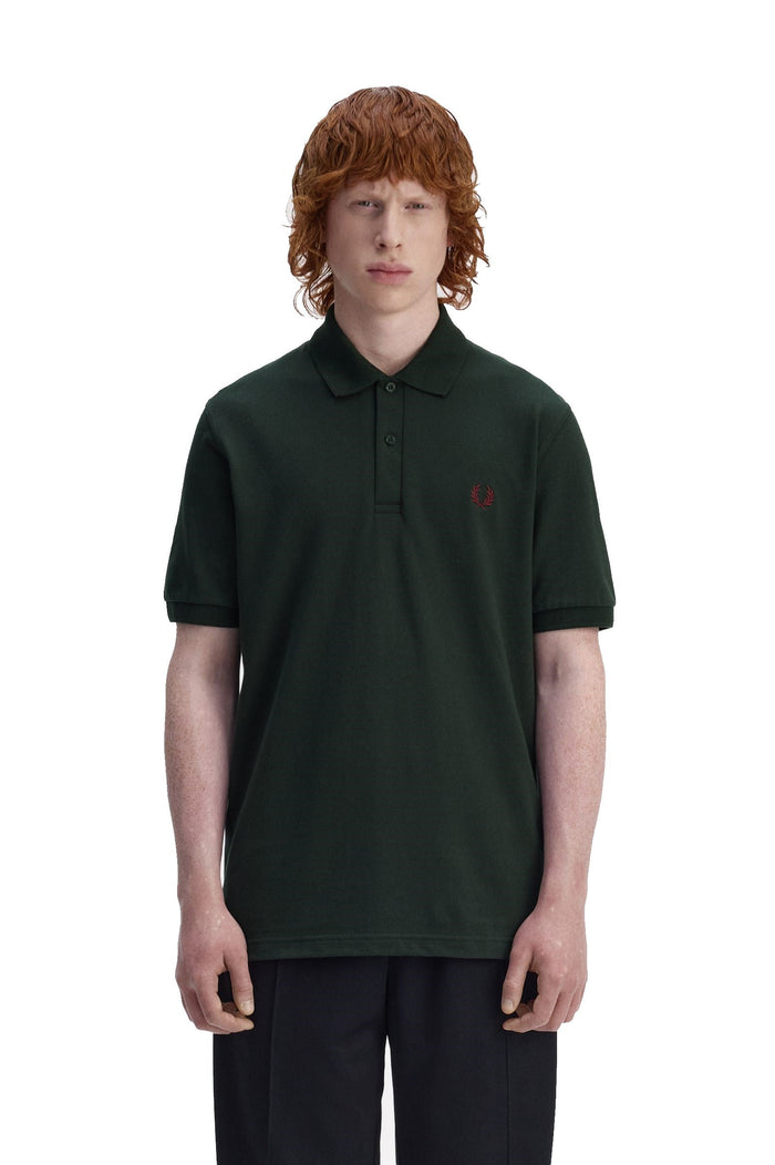 Fred Perry Reissues Original Plain Polo Night Green / Oxblood