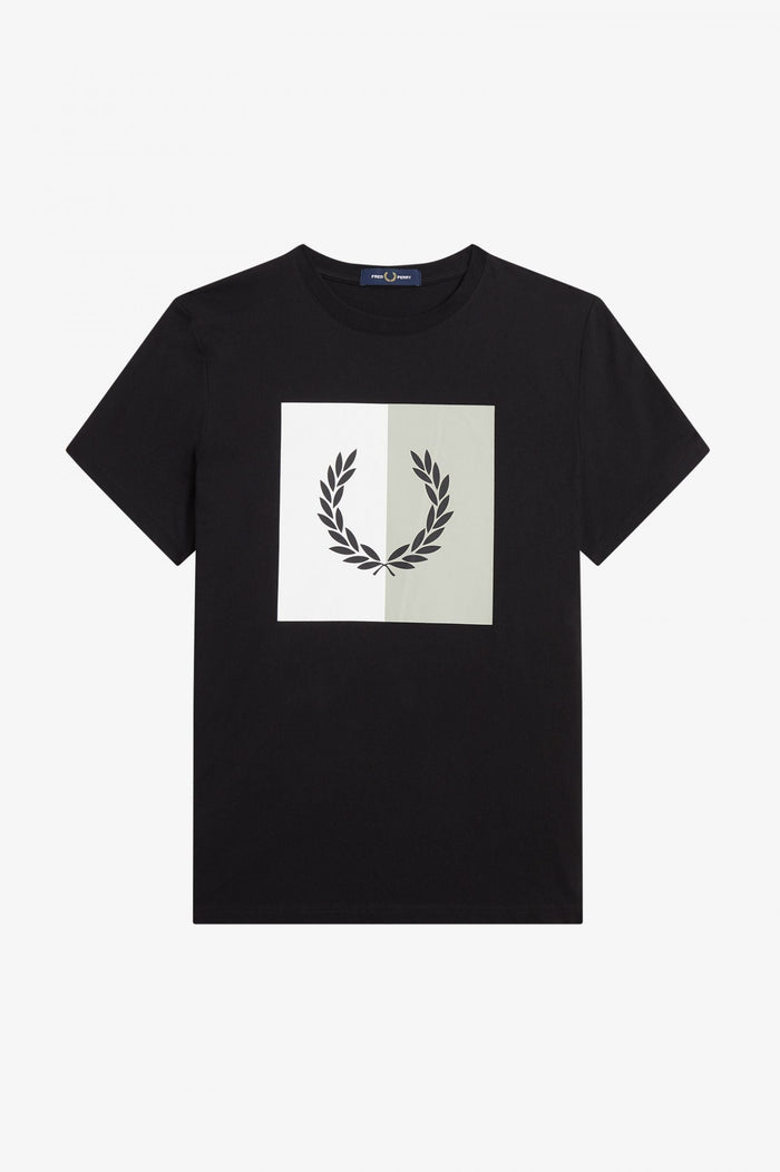 Fred Perry Laurel Wreath Graphic T-Shirt Black