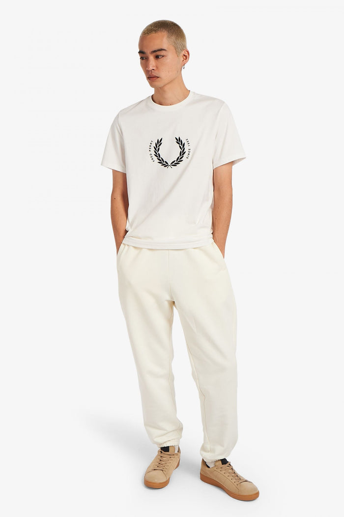 Fred Perry Circle Branding T-Shirt Snow White