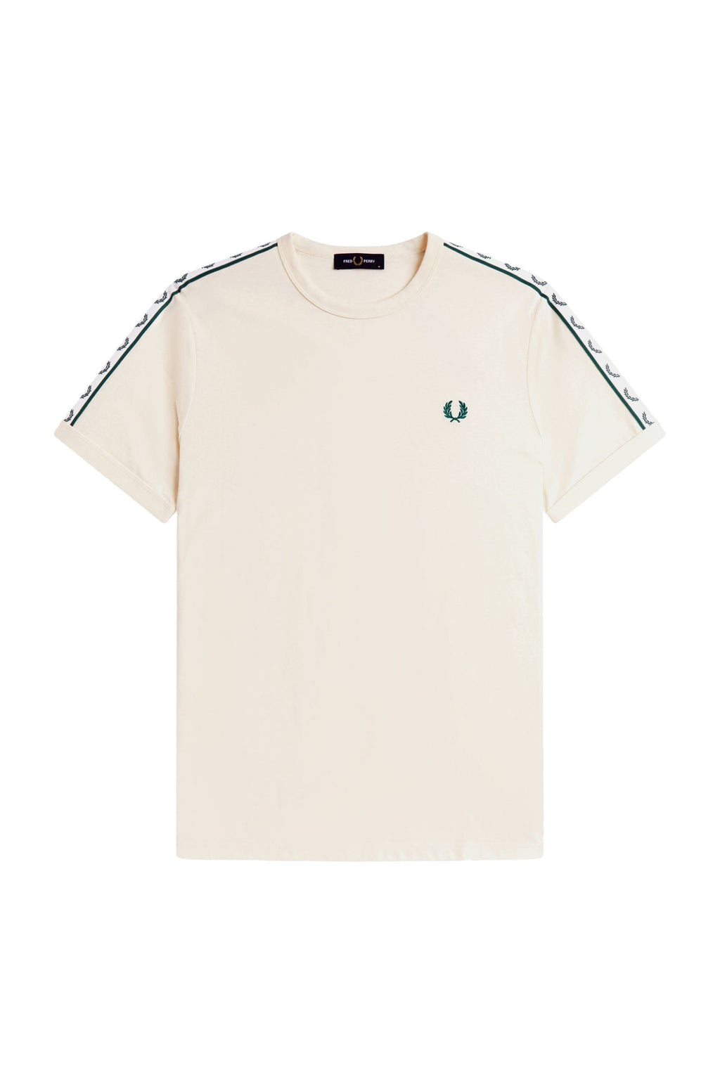 Fred Perry Contrast Tape Ringer T-Shirt Ecru