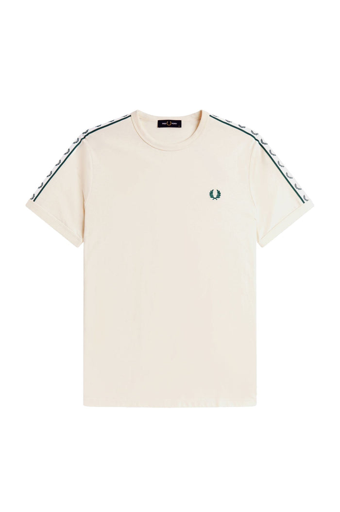 Fred Perry Contrast Tape Ringer T-Shirt Ecru