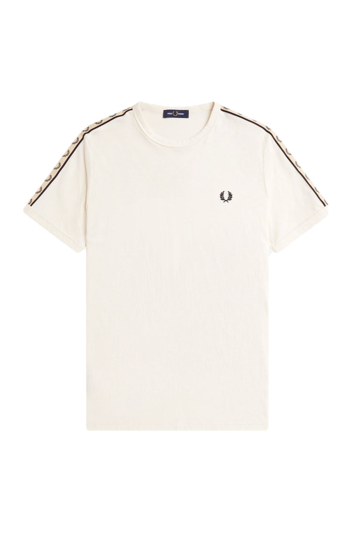 Fred Perry Taped Ringer T-Shirt Ecru / Black