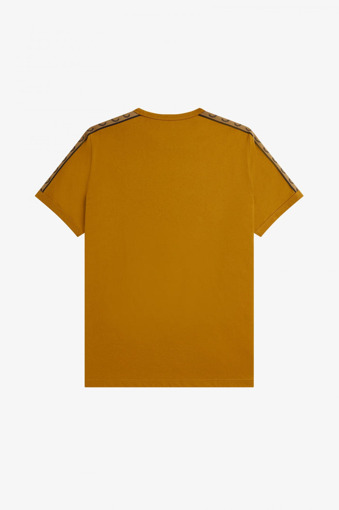 Fred Perry Taped Ringer T-Shirt Dark Caramel / Shaded Stone