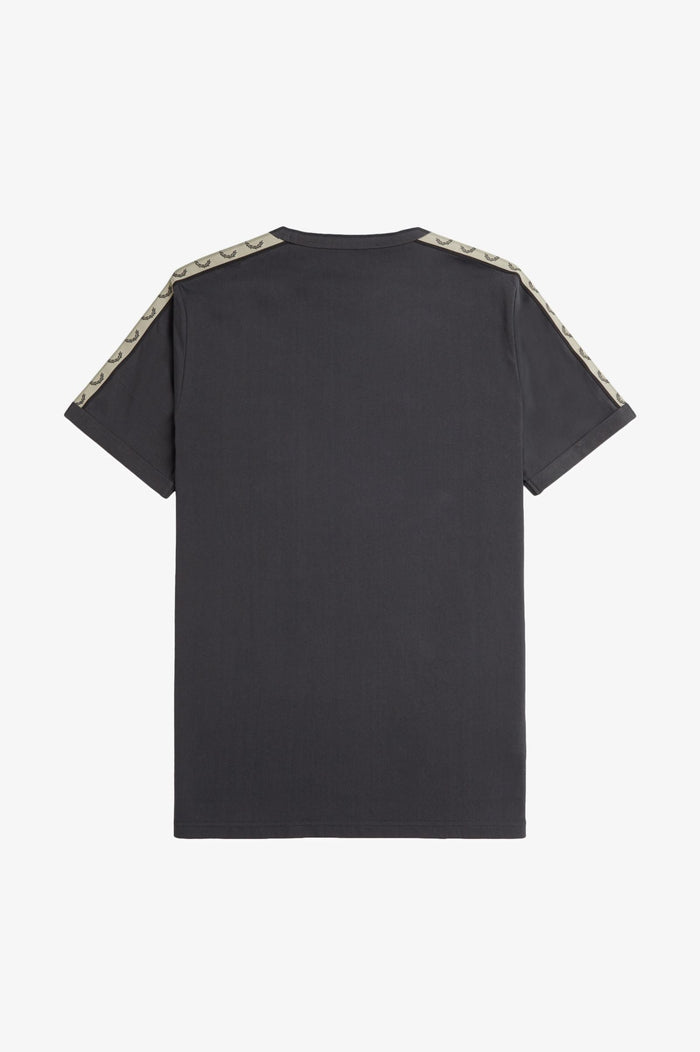 Fred Perry Taped Ringer T-Shirt Anchor Grey / Black