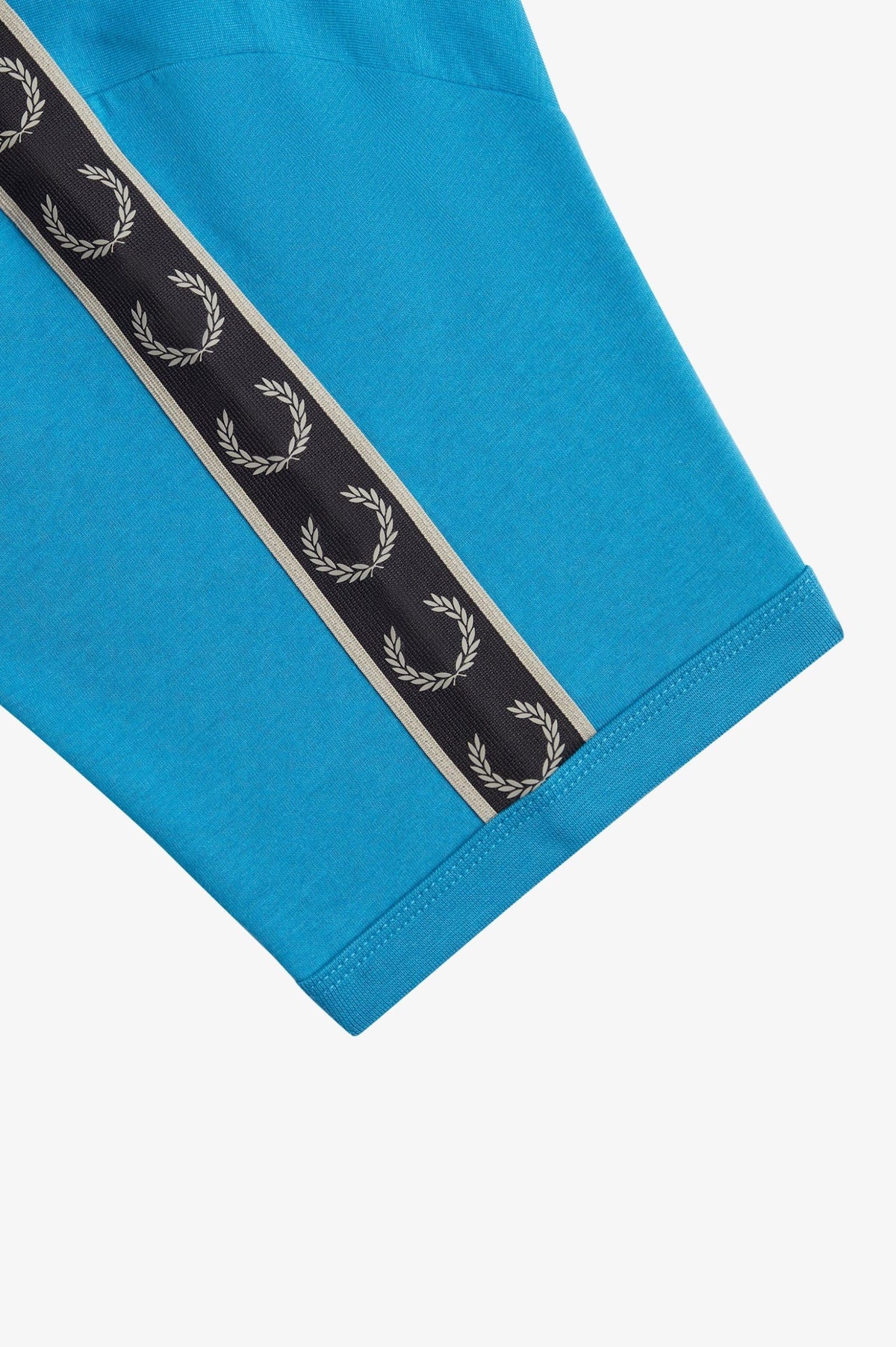 Fred Perry Taped Ringer T-Shirt Runaway Bay Ocean / Warm Grey