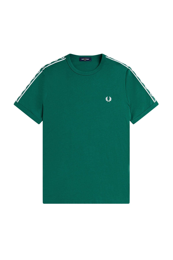 Fred Perry Contrast Tape Ringer T-Shirt Sport Green
