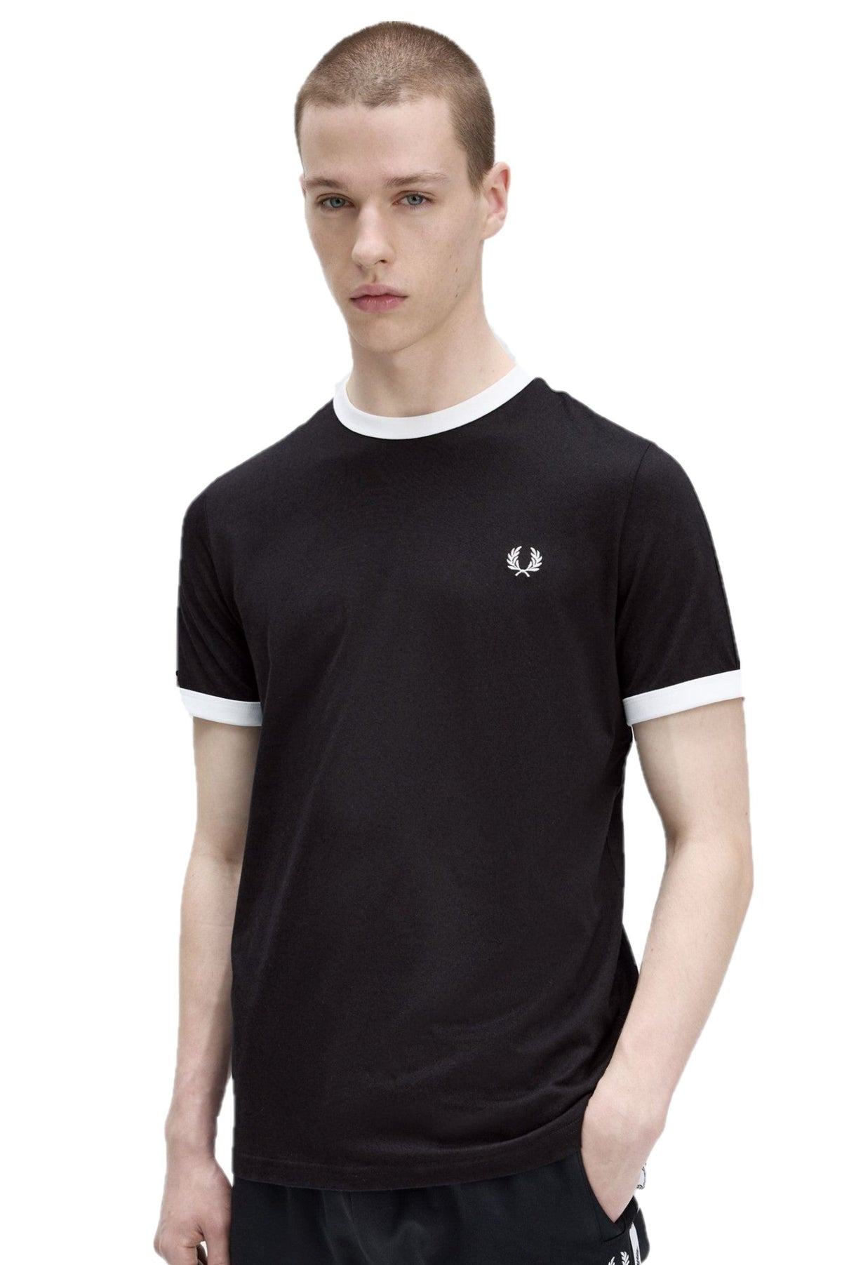 Fred Perry Taped Ringer T-Shirt M4620 Black