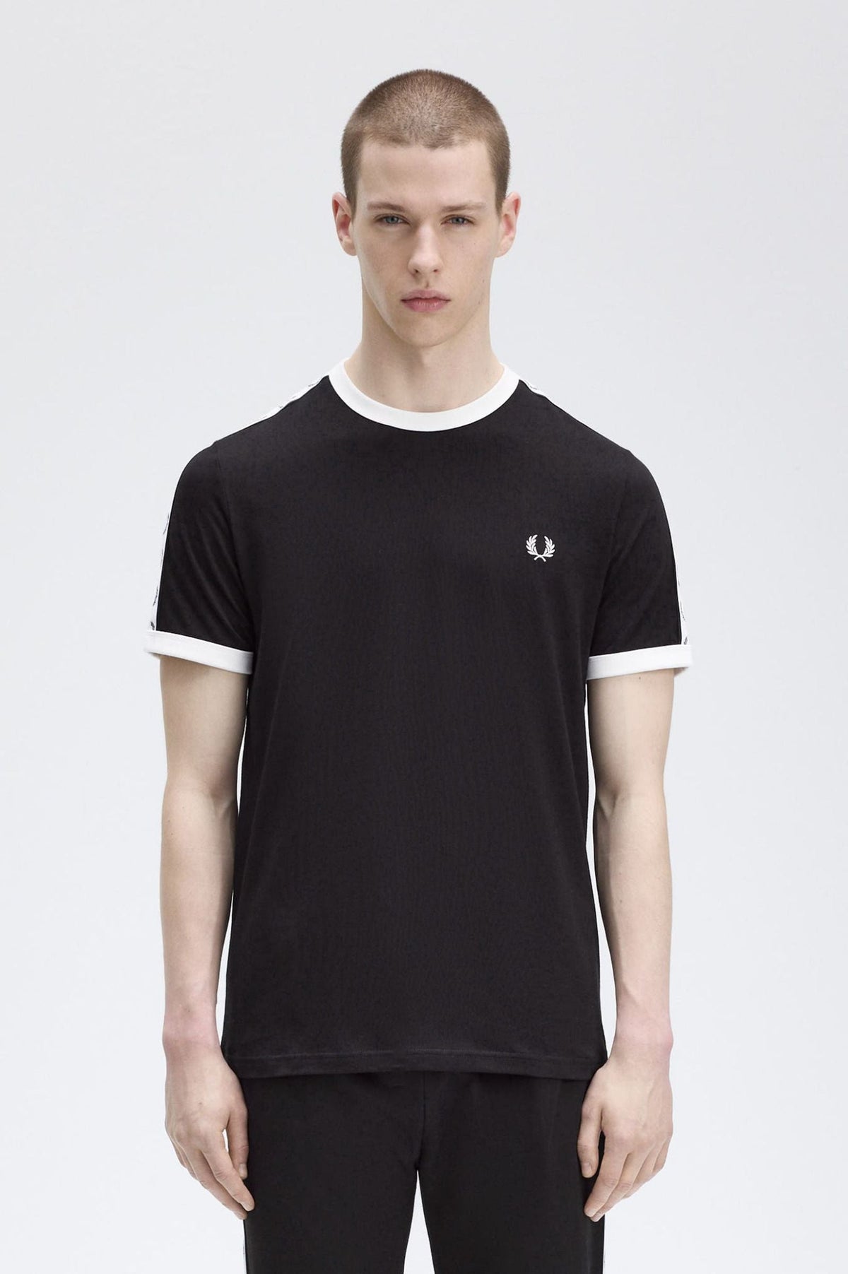 Fred Perry Taped Ringer T-Shirt M4620 Black
