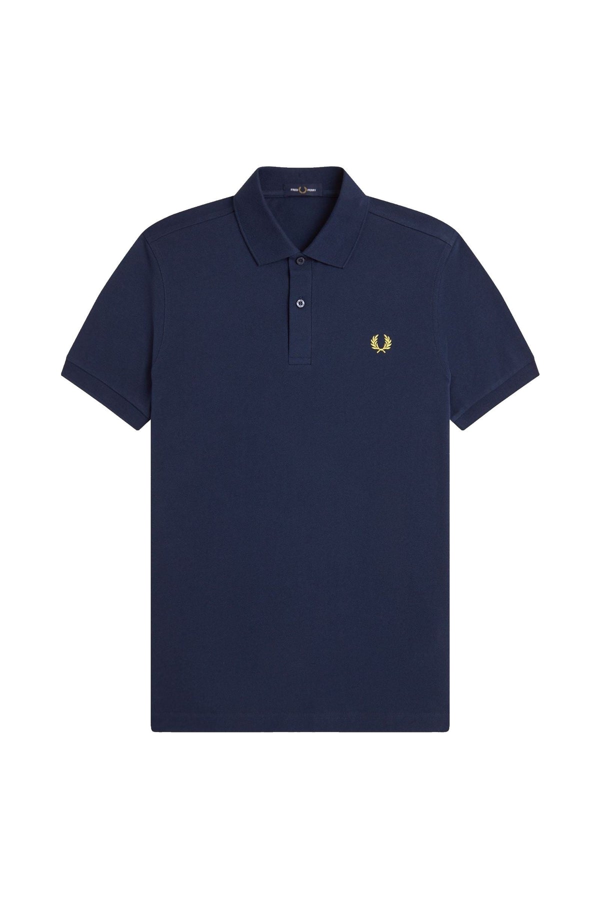 Fred Perry Slim Fit Plain Polo Tennis Blue / Lemon Barley