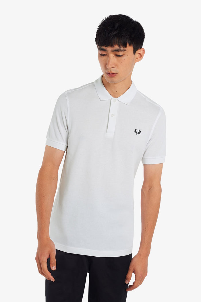 Fred Perry Slim Fit Plain Polo White