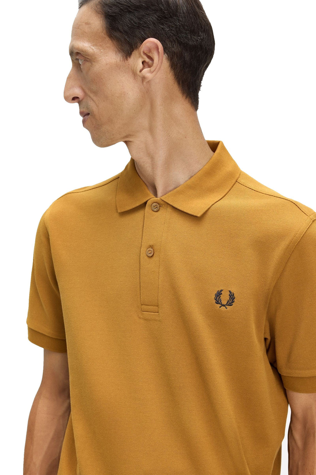 Fred Perry Slim Fit Plain Polo Dark Caramel / Navy