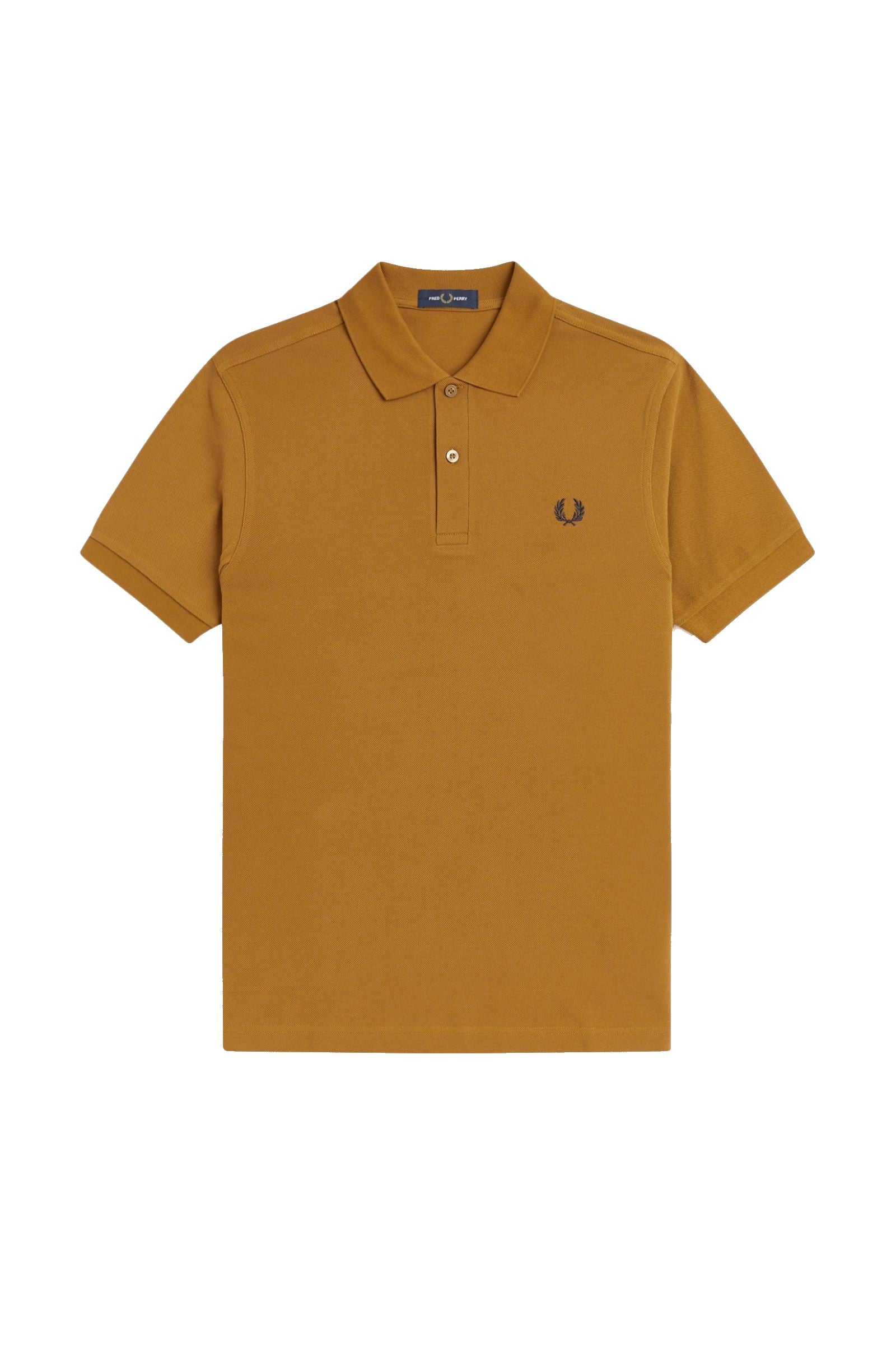 Fred Perry Slim Fit Plain Polo Dark Caramel / Navy